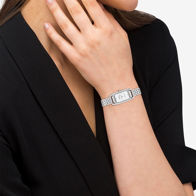 Main Image 4 of Ladies' Coach Cadie Watch with Rectangular White Dial (Model: 14504035)