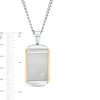 Thumbnail Image 5 of Men's Diamond Accent Layered Dog Tag and Cross Pendant with Link Bracelet Set in Stainless Steel and Yellow Ion-Plate