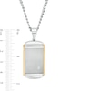 Thumbnail Image 4 of Men's Diamond Accent Layered Dog Tag and Cross Pendant with Link Bracelet Set in Stainless Steel and Yellow Ion-Plate