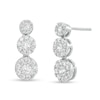 Thumbnail Image 0 of Marilyn Monroe™ Collection 3/4 CT. T.W. Journey Multi-Diamond Trio Drop Earrings in 10K White Gold