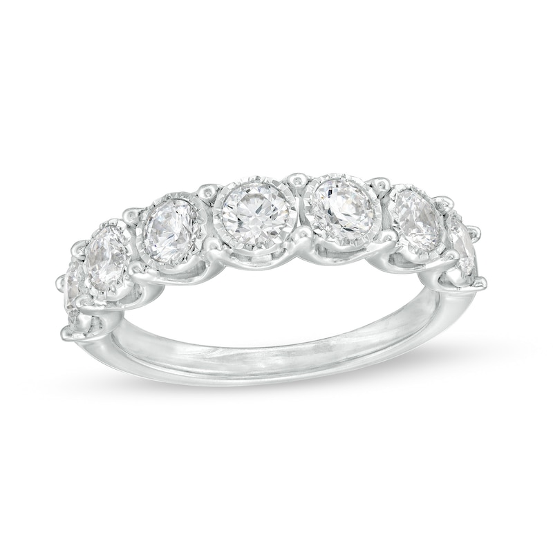 Main Image 1 of 1 CT. T.W. Diamond Seven Stone Anniversary Band in 10K White Gold