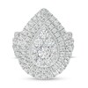 Thumbnail Image 4 of 4 CT. T.W. Pear-Shaped Multi-Diamond Double Frame Engagement Ring in 10K White Gold (J/I3)