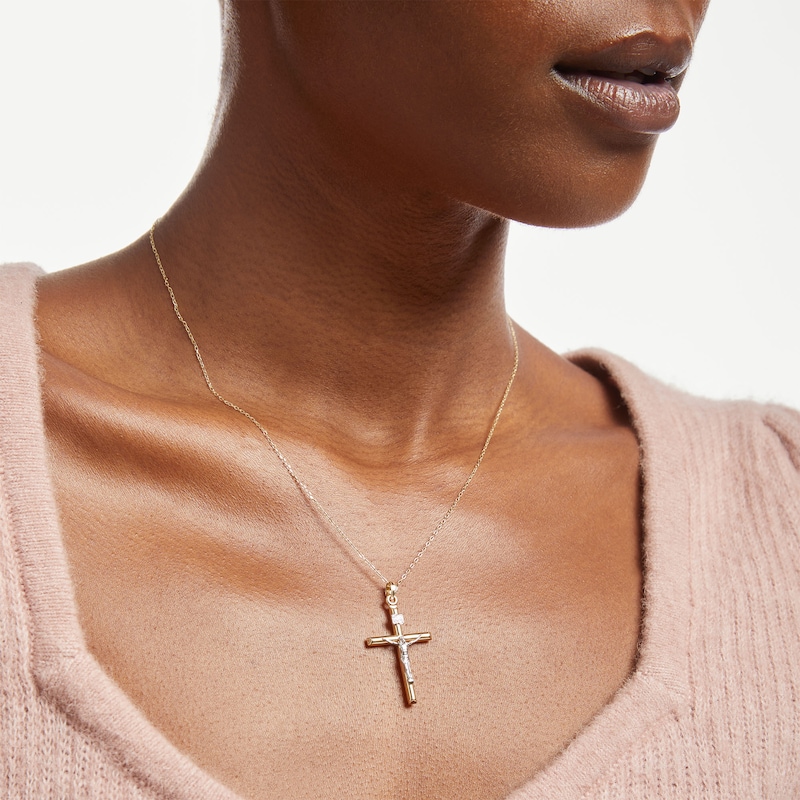 Main Image 2 of Crucifix Pendant in 14K Gold