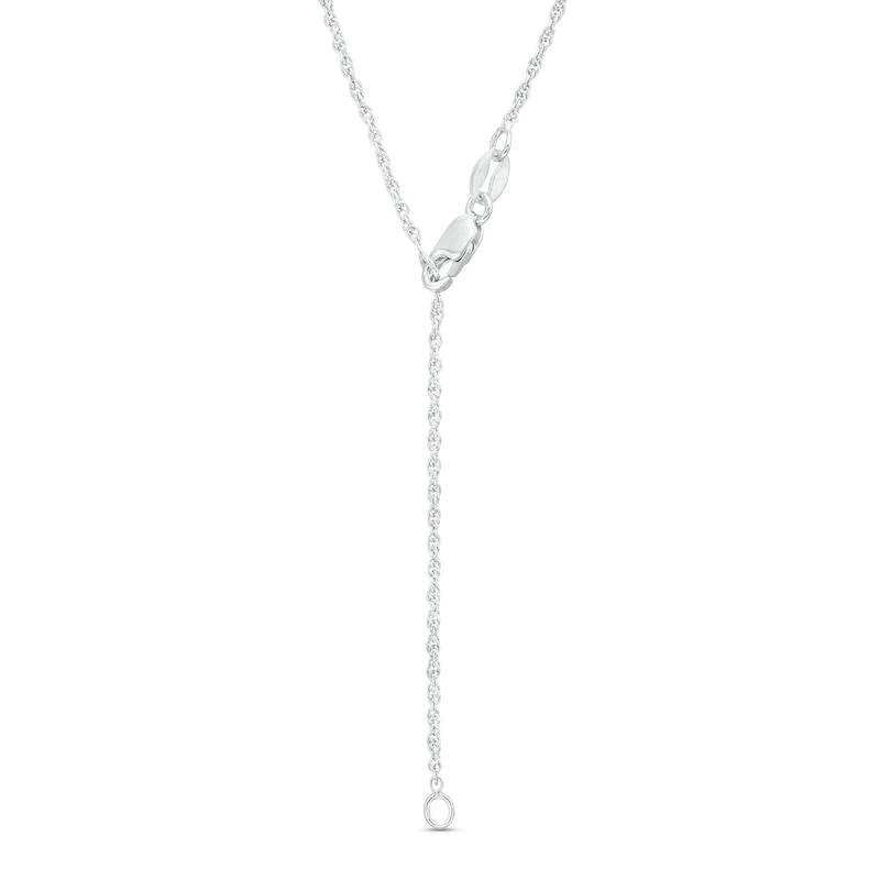 Main Image 6 of Oval Blue and White Lab-Created Sapphire Rope-Textured Frame Three Piece Set in Sterling Silver with 14K Gold Plate - Size 7