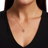 Thumbnail Image 2 of Two in Love 1/4 CT. T.W. Diamond Crossover Ribbon Tilted Loop Heart Pendant in 10K Gold – 19"