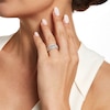 Thumbnail Image 2 of 1/2 CT. T.W. Baguette and Round Diamond Multi-Row Column Ring in 14K White Gold