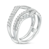 Thumbnail Image 2 of 1 CT. T.W. Diamond Double Row Chevron Solitaire Enhancer in 14K White Gold