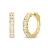 Thumbnail Image 1 of 2 CT. T.W. Diamond Channel Eight Stone Hoop Earrings in 14K Gold