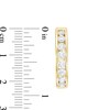 Thumbnail Image 3 of 2 CT. T.W. Diamond Channel Eight Stone Hoop Earrings in 14K Gold