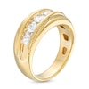 Thumbnail Image 3 of Men's 1 CT. T.W. Diamond Large and Small Alternating Wedding Band in 10K Gold