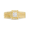 Thumbnail Image 3 of 3/4 CT. T.W. Quad Princess-Cut Diamond Frame Bridal Set in 10K Gold (I/I2)