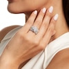 Thumbnail Image 2 of 2 CT. T.W. Marquise Diamond Frame Multi-Row Engagement Ring in 14K White Gold (I/I2)