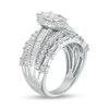 Thumbnail Image 2 of 2 CT. T.W. Marquise Diamond Frame Multi-Row Engagement Ring in 14K White Gold (I/I2)