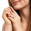 Thumbnail Image 2 of 1 CT. T.W. Princess-Cut Diamond Double Cushion-Shaped Frame Split Shank Engagement Ring in 14K White Gold