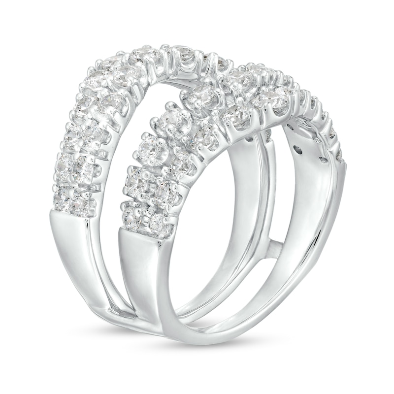 Main Image 2 of 2 CT. T.W. Diamond Double Row Contour Solitaire Enhancer in 14K White Gold