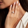 Thumbnail Image 2 of 1-3/4 CT. T.W. Certified Oval Diamond Frame Engagement Ring in 14K Gold (I/I1)