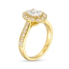 Thumbnail Image 3 of 1-3/4 CT. T.W. Certified Oval Diamond Frame Engagement Ring in 14K Gold (I/I1)