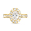 Thumbnail Image 4 of 1-3/4 CT. T.W. Certified Oval Diamond Frame Engagement Ring in 14K Gold (I/I1)
