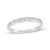 Thumbnail Image 1 of 1/4 CT. T.W. Baguette and Round Diamond Scallop Edge Anniversary Band in 14K White Gold