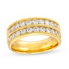 Thumbnail Image 1 of 1-1/2 CT. T.W. Diamond Double Row Wedding Band in 10K Gold
