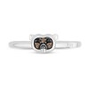 Thumbnail Image 4 of Enchanted Disney Merida 1/20 CT. T.W. Black and Champagne Diamond Three Piece Ring Set in Sterling Silver - Size 7