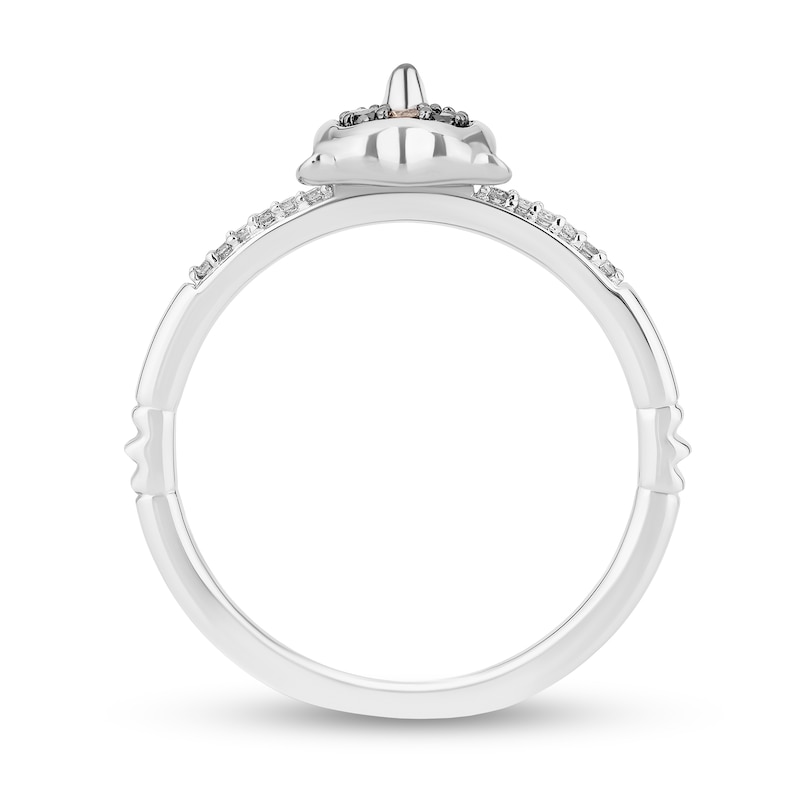 Main Image 5 of Enchanted Disney Merida 1/20 CT. T.W. Black and Champagne Diamond Three Piece Ring Set in Sterling Silver - Size 7
