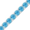 5.0mm Swiss Blue Topaz Tennis Bracelet In Sterling Silver - 7.5