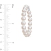 Thumbnail Image 2 of 6.0-6.5mm Cultured Freshwater Pearl Hoop Earrings in Sterling Silver