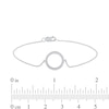 Thumbnail Image 4 of 1/10 CT. T.W. Diamond Lined Circle Bracelet in 10K White Gold - 7.25"