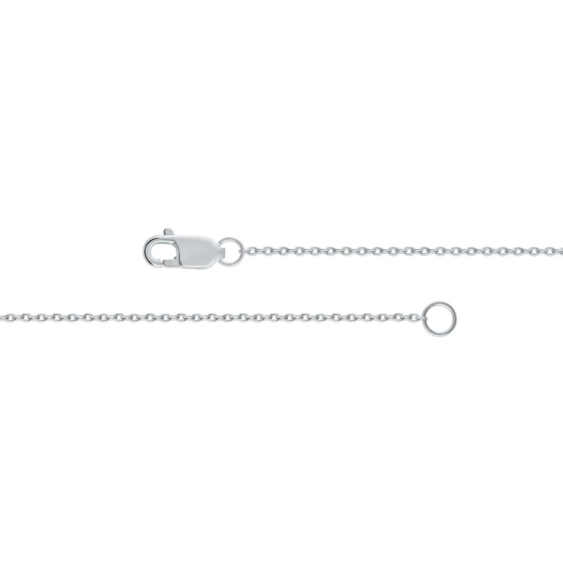 Main Image 3 of 1/8 CT. T.W. Diamond Sideways Cross Bracelet in 10K White Gold - 7.25"