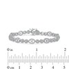 Thumbnail Image 3 of 2 CT. T.W. Multi-Diamond Oval and Round Alternating Link Line Bracelet in 10K White Gold - 7.25"