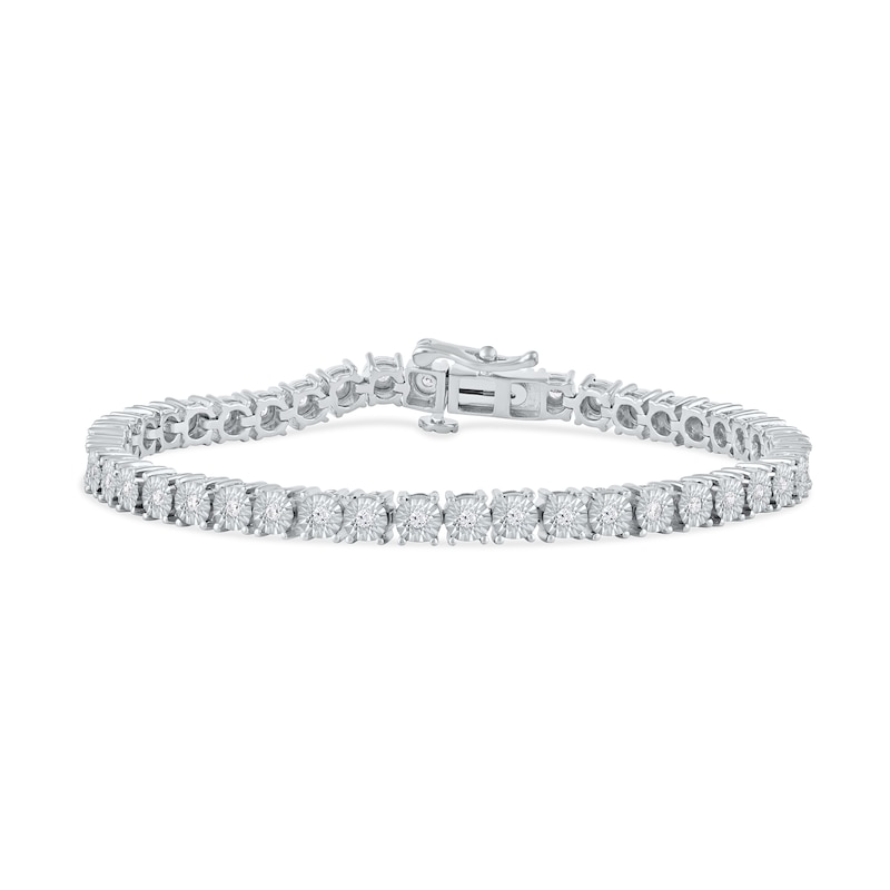 14k White Gold Tennis Bracelet in White Diamond