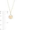 Thumbnail Image 2 of Child's Cubic Zirconia Frame Open Circle with Heart Pendant in 14K Gold – 15"