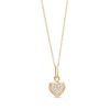 Thumbnail Image 1 of Child's Cubic Zirconia Cluster Heart Pendant in 14K Gold – 15"