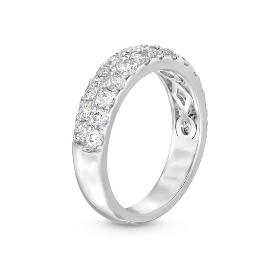 1-1/2 CT. T.w. Diamond Double Row Band in 14K White Gold (I/Si2)