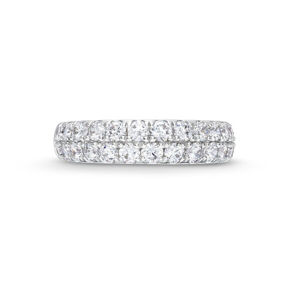 1-1/2 CT. T.w. Diamond Double Row Band in 14K White Gold (I/Si2)