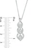 Thumbnail Image 3 of 1/4 CT. T.W. Multi-Diamond Graduated Trio Necklace in Sterling Silver