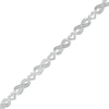 Thumbnail Image 0 of 1/20 CT. T.W. Diamond Alternating Infinity Loop and Heart Bracelet in Sterling Silver – 7.25"