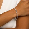 Thumbnail Image 2 of 1/20 CT. T.W. Diamond Alternating Infinity Loop and Heart Bracelet in Sterling Silver – 7.25"