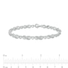 Thumbnail Image 3 of 1/20 CT. T.W. Diamond Alternating Infinity Loop and Heart Bracelet in Sterling Silver – 7.25"