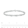 Thumbnail Image 4 of 1/20 CT. T.W. Diamond Alternating Infinity Loop and Heart Bracelet in Sterling Silver – 7.25"