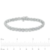 Thumbnail Image 4 of 1/4 CT. T.W. Diamond Cushion-Shaped Frame Line Bracelet in Sterling Silver – 7.5"