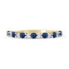 Thumbnail Image 3 of Blue Sapphire and 1/20 CT. T.W. Diamond Alternating Band in 10K Gold