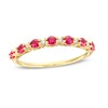 Thumbnail Image 0 of Ruby and 1/20 CT. T.W. Diamond Alternating Band in 10K Gold