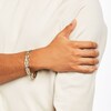 Thumbnail Image 2 of 1/2 CT. T.W. Diamond Double Column Brushed Link Bracelet in Stainless Steel with Yellow Ion Plate – 8.62"