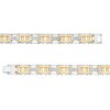 Thumbnail Image 2 of Men's 1/2 CT. T.W. Diamond Double Column Brushed Link Bracelet in Stainless Steel with Yellow Ion Plate – 8.62"