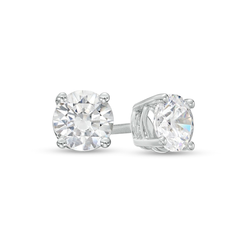 1-1/4 CT. T.W. Certified Lab-Created Diamond Solitaire Stud Earrings in 14K White Gold (I/SI2)