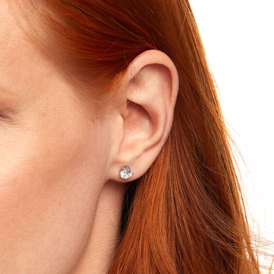 1-1/4 CT. T.w. Certified Lab-Grown Diamond Solitaire Stud Earrings in 14K White Gold (I/Si2)