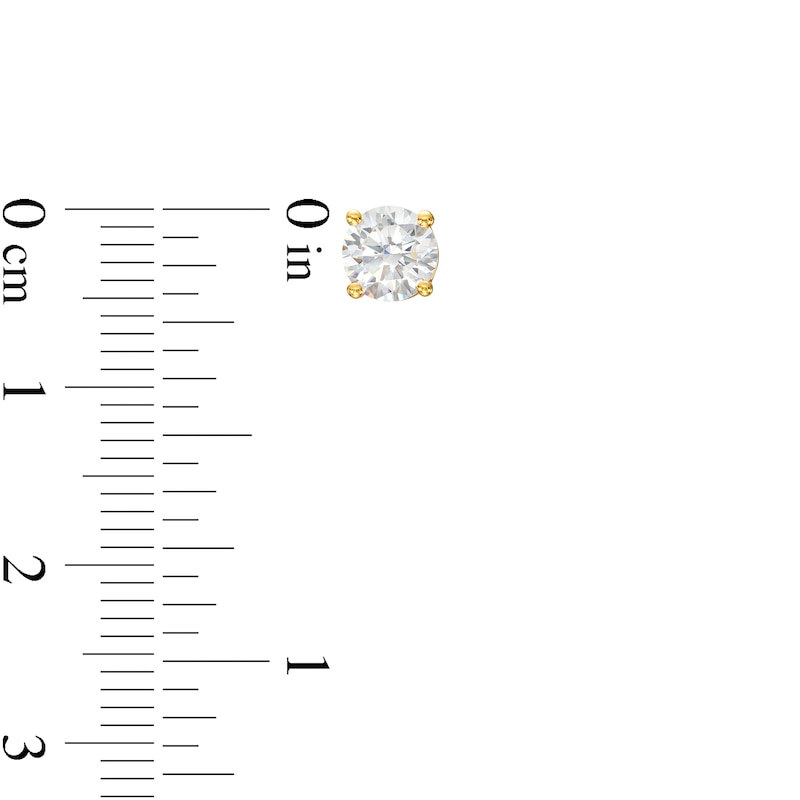 Main Image 3 of 1-1/4 CT. T.W. Certified Lab-Grown Diamond Solitaire Stud Earrings in 14K Gold (I/SI2)