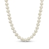 5.0-5.5mm Cultured Freshwater Pearl Strand Necklace With Sterling Silver Filigree Clasp - 16